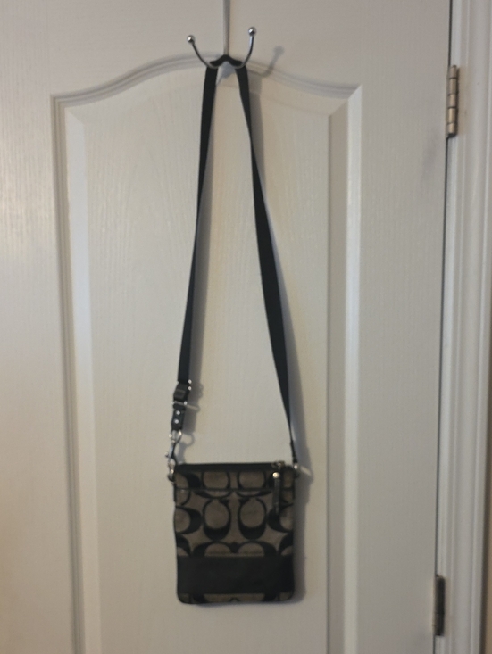 Coach Handbags - Coach Black and Gray Crossbody Shoulder Bag - Women's Bag